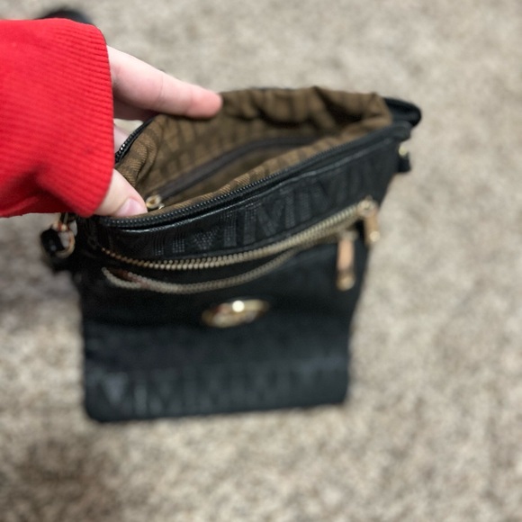 Crossbody Bag with Adjustable Strap and Silver Logo - Picture 2 of 3